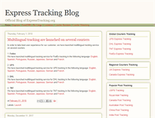 Tablet Screenshot of blog.expresstracking.org