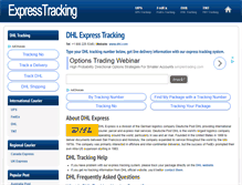 Tablet Screenshot of dhl.expresstracking.org